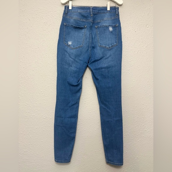 Forever 21 Blue Skinny Distressed Jeans - Picture 6 of 8